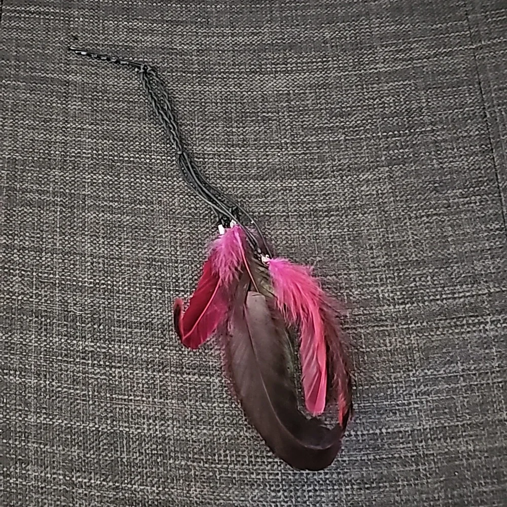 5 Feather Hair Decoration with Bobby Pin